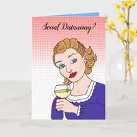 Drinking Humor Social DIstancing Joke Card