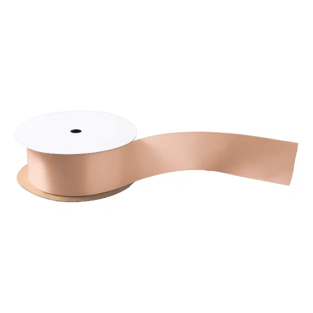 Soft Peach Solid Color Satin Ribbon