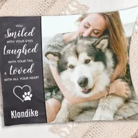Pet Dog Memorial Sympathy Quote Photo Fleece Blanket