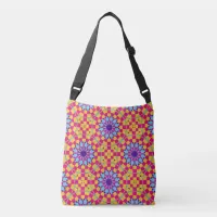 Colorful Trendy Modern Mosaic Geometric Pattern Crossbody Bag