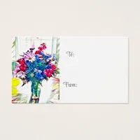 Flower Floral Gift Enclosure Tag