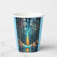 Iridescent Holiday Dream 🎄 Glowing Christmas Tree Paper Cups