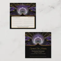 Purple Spiritual Tree Holistic Fractal Art Appointment Card