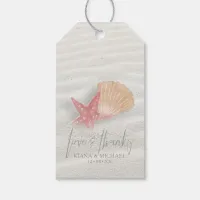 White Sands Wedding Thank You Coral/Peach ID605 Gift Tags