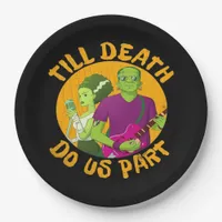 Till Death Do Us Part! Funny Halloween Design For  Paper Plates