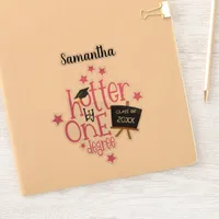 Fun Hotter By One Degree Name Year Graduation Sticker