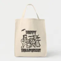 Funny Monsters - Happy Halloween Tote Bag