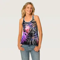 Fireworks Display, Patriotic, Holiday Full Print Tank Top