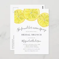 Lemons Bridal Brunch Invitation Postcard