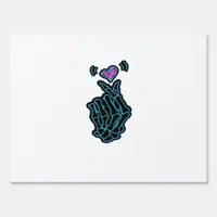 Beautiful Skeleton Hands With A Heart Signal For H Sign