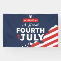 Coastal Patriotic Greetings 4th of July Banner