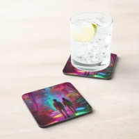 Out of this World - Virtual Reality Neon Jungle Beverage Coaster