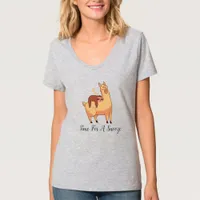 Sleeping Sloth Hitches a Ride on a Llama T-Shirt