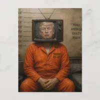 Guilty Trump Sits in Jail  Postcard