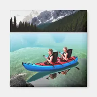 Kayaking on Turquoise Water Magnet