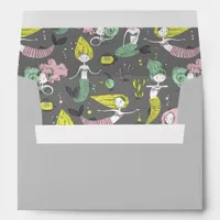 Cute Pink Mermaid Under The Sea Birthday Envelope