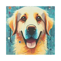 Happy Golden Retriever Metal Print