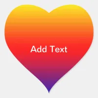 Spectrum of Horizontal Colors -1 Heart Sticker