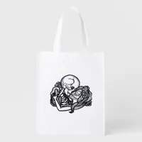 Till Death Do Us Part Classic – Spooky Skeleton Sl Grocery Bag
