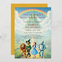 Wizard of Oz Rainbow Birthday Party Invitation