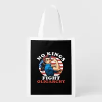 No Kings Oligarchy Retro Classic Grocery Bag