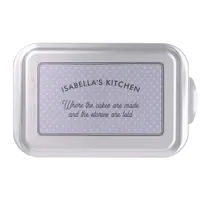 Pretty Polka Dot Patterned Lilac Kitchen Cake Pan