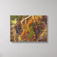 Pokeberries 2 Panel Canvas Print