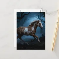 The Pinto Mustang in the Haunted Forest Postcard