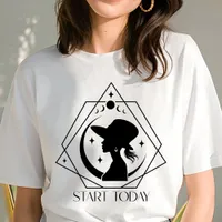 Boho Start Today Geometric Woman Inspirational Tri-Blend Shirt