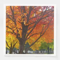 Autumn Leaves of Yellow and Orange Photo Paper Dinner Napkins