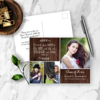 Rustic Christian Graduation Bible Verse | Barn Postcard