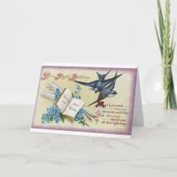 Blue Bird Birthday Card