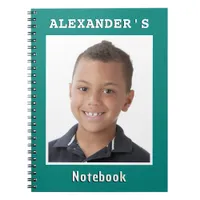 Simple Modern Custom Name and Photo Notebook