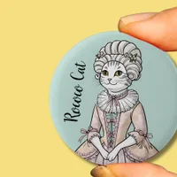 Rococo Cat – Elegant Vintage Cat Art  Button