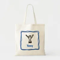 Tote Bag - Cat Letter Y with Name in Frame