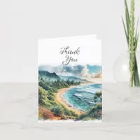 Tropical Beach Thank You Card