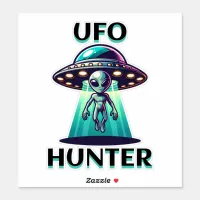 UFO Hunter | Ai Art with UFO and Alien Sticker