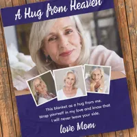 A Hug From Heaven Photo Memorial Keepsake  Fleece Blanket