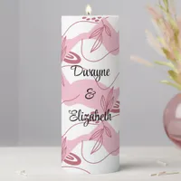 Minimalist Pattern Personalized Pillar Candle