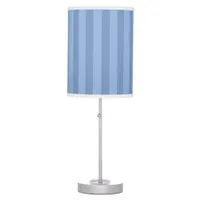 Boys Simple Blue Vertical Stripe Pattern Table Lamp