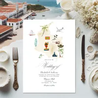 Cartagena Colombia Destination Wedding Invitation