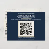 Pacific Heights Luxury Home Value QR Code Realtor  Postcard