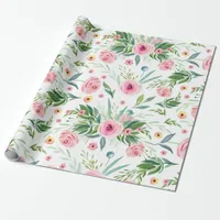 Flower Roses Pattern Wrapping Paper