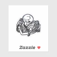 Till Death Do Us Part Classic – Spooky Skeleton Sl Sticker