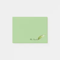 Notepad - Green Feather Pen