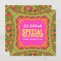 Tribal Celebration of Colors  Invitation