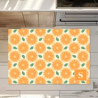 Orange Slices Personalized Kitchen Rug