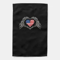 Skeleton Hand Heart 4th Of American Flag Patriotic