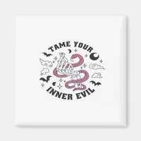 Skeleton Hand Making Heart Minimal Design Magnet