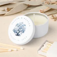 Porcelain-Inspired Chinoiserie Tree Motif ID1094 Mini Candle Favors